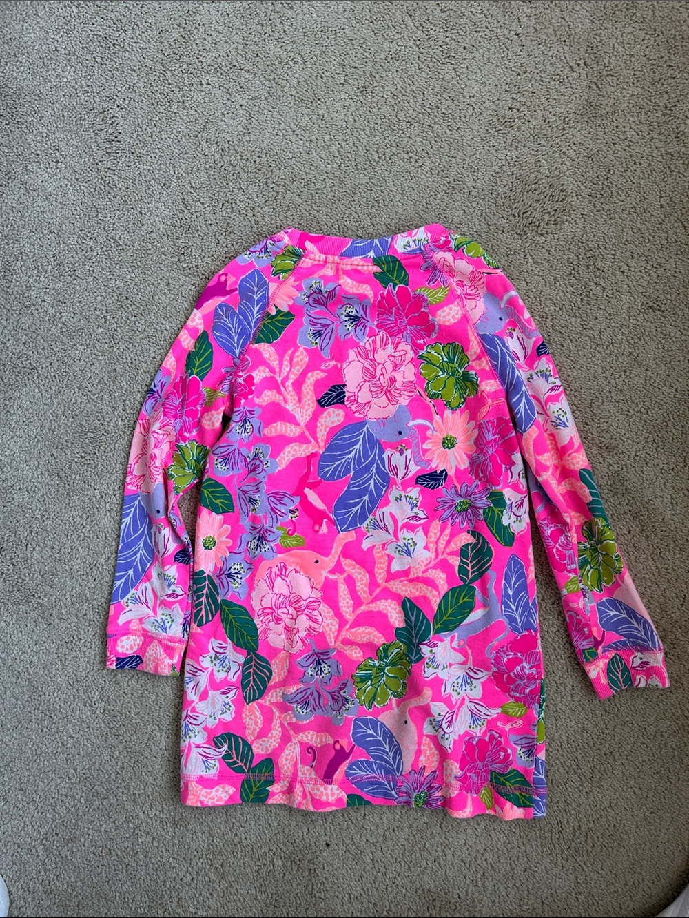 Lilly Pulitzer Girls “best of friends” Long Sleeve Tunic Dress, EUC, M (6-7) - Picture 2 of 3